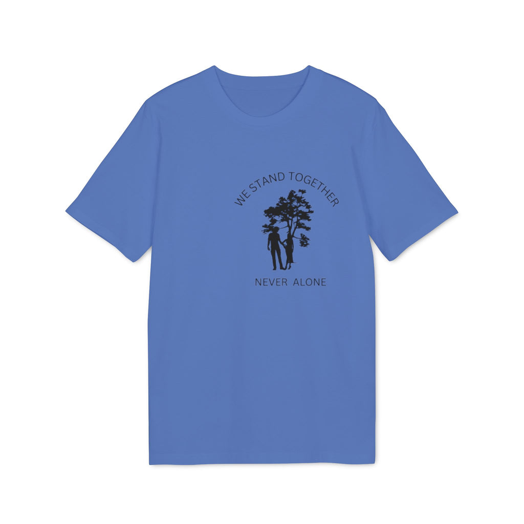 We Stand Together T-Shirt, Never Alone Tree Graphic Tee, Inspirational Nature Typography Shirt, Motivational Couple Slogan Top, Unity Gift