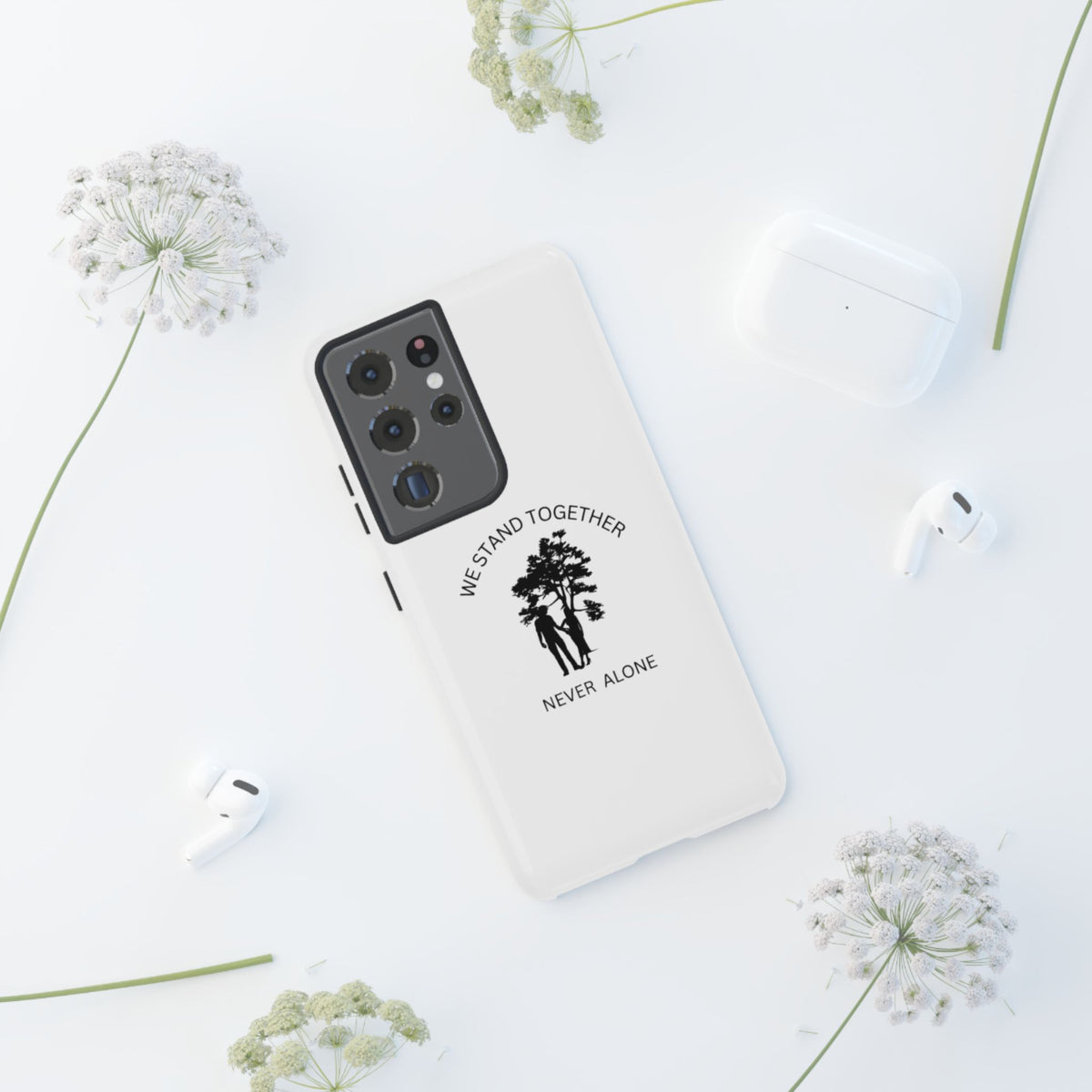 Inspirational Tree Nature Phone Case for iPhone 16 15 14 Samsung S24 Tough Cover
