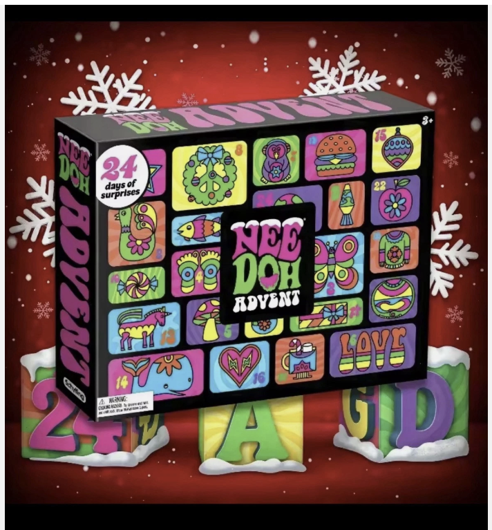 NeeDoh Fidget Advent Calendar 2026 with Christmas Stocking & Reward Chart Activity Bundle