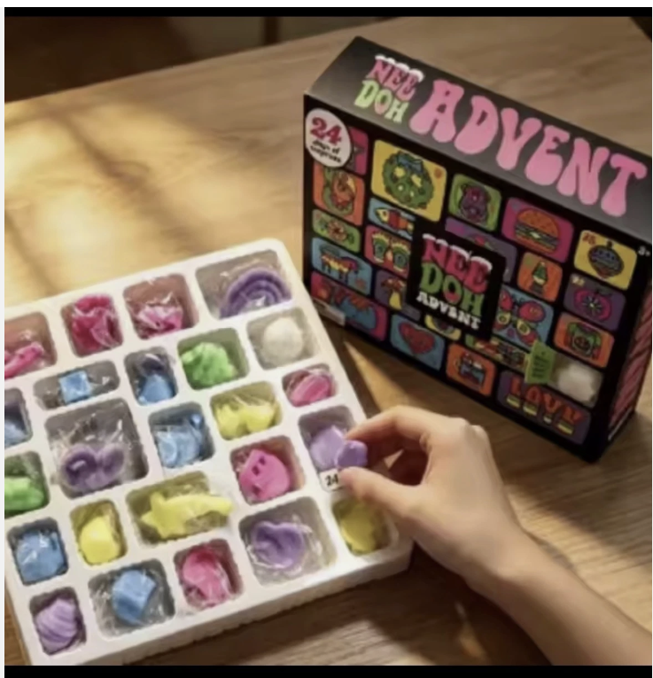 NeeDoh Fidget Advent Calendar 2026 with Christmas Stocking & Reward Chart Activity Bundle