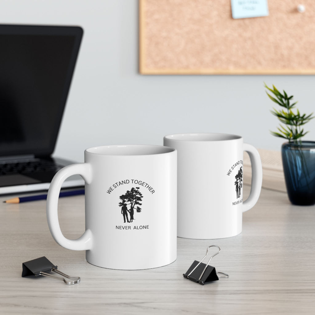 We Stand Together Never Alone Palm Tree Ceramic Mug