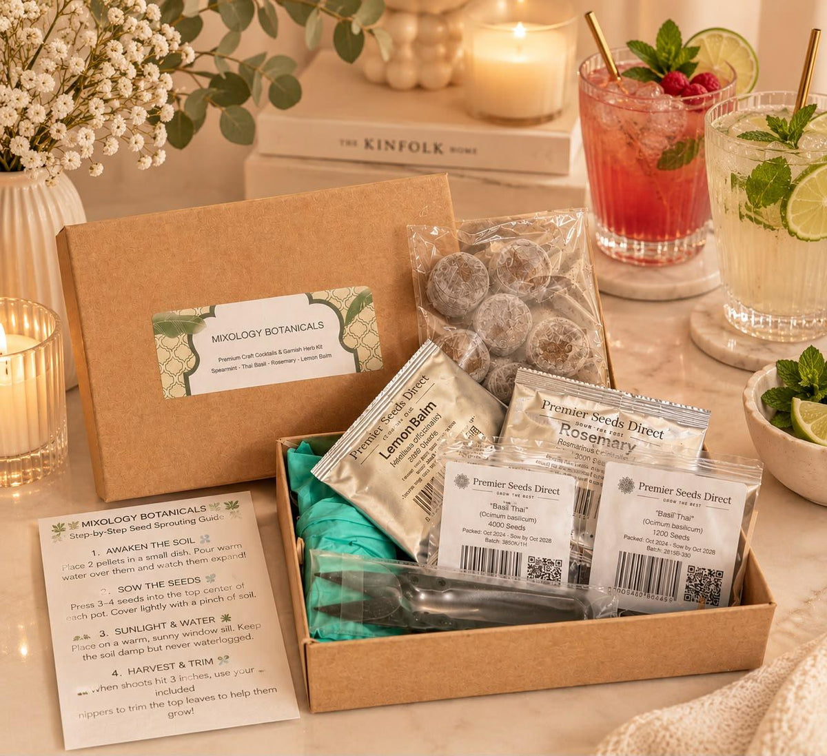 Herb Mixology Botanicals Growing Kit - Premium Herb Starter Set